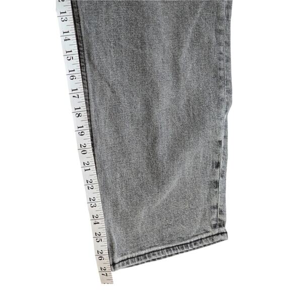 Abercrombie & Fitch Curve Love Ultra High Rise Ankle Straight Jean Washed Black - Picture 7 of 11